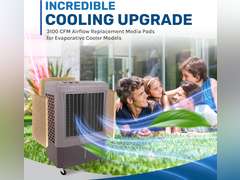 Hessaire Replacement Evaporative Cooler Pads - Swamp Cooler Replacement Pads Corrugated Build - Low Odor Xel50 Media Evaporative Cooling Pad for 1300 CFM Cooler Fan - 3 Panels, 21.75 x 10 & 18 42