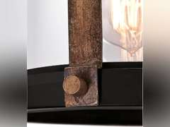 Westinghouse 6356300 One-Light Indoor Mini Pendant, Oil Rubbed Bronze Finish with Barnwood Accents and Clear Seeded Glass 96