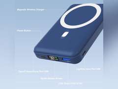 AOGUERBE Magnetic Power Bank, 10000mAh Foldable Wireless Portable Charger with USB-C Cable LED Display, for Mag-Safe Battery Pack 22.5W PD Fast Charging for iPhone 16/15/14/13/12 Pro/Pro Max/Plus/Mini 27