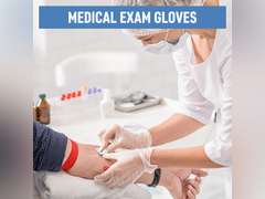Powder Free Disposable Gloves Large -100 Pack -Clear Vinyl Medical Exam Gloves 10