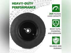 AR-PRO (2-Pack) 11x4.00-5 Tire and Wheel Assembly, 11x4-5 Lawnmower Tire (4-Ply) and Rim with Tube, 3.4 Centered Hub with 3/4 Bearings, Universal Lawn Mower/Yard Tractor Turf Tires 49