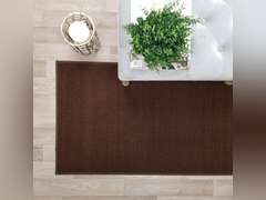 Custom Size Brown Solid Plain Rubber Backed Non-Slip Hallway Stair Runner Rug Carpet 22 inch Wide Choose Your Length 22in X 6ft 33