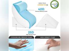 4 PCS Wedge Pillow Set for After Surgery, Memory Foam Orthopedic Bed Wedge Pillow Set, Adjustable Bed for Sleeping, Acid Reflux Relief, Post Surgery Recovery, Back Support, Leg Elevation, Black 80