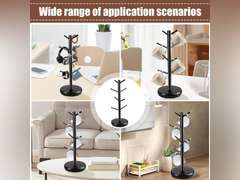 Coffee Cup Holder, Rotating Coffee Mugs Storage Rack, Coffee Counter Bar Organizer, Thicker Base Display Rack for Cafe Business Home 29