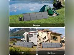 220W Portable Solar Panel, Lightweight Foldable 40V Solar Panels Complete with an Adjustable Kickstand, IP67 Waterproof Charger for Outdoor Camping, Portable Power Station, Motorhome, RV 177