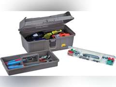 Plano 16 Inch Grab-N-Go Storage Box with Tray - Grey 28