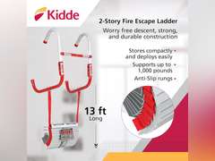 Kidde Fire Escape Ladder, 2-Story Rope Ladder, Extends to 13-Feet, Anti-Slip Rungs 45