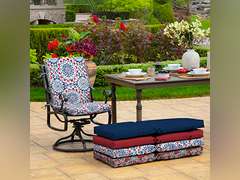 Arden Outdoor Dining Chair Cushion, 20 in x 20 in, Weather-Proof, Rain-Proof, Fade Resistant Patio Cushion for Patio, Dining, or Rocking Chairs 20 x 20, Clark Blue 32