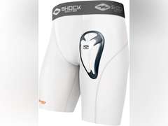Shock Doctor Compression Shorts Men, Protective Bio-Flex Cup, Moisture-Wicking, Vented Protection. Adult Men Sizes. 20