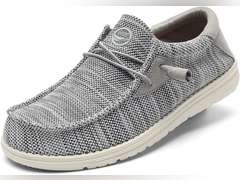 Grand Attack Men's Walking Boat Shoes-Slip On&Lace Up Casual Loafers, Comfortable & Lightweight Work Shoes | for Home, Leisure Travel, Driving Shoes, size 11 40