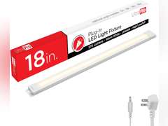 UltraPro 18 inch Plug-in Linkable Under Cabinet Lights, High/Low/Off, Warm White Light (2700K), LED Under Cabinet Lighting, Under Counter Lights for Kitchen, 44106 34