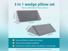 (Similar)Fanwer Bed Wedges & Body Positioners for Elderly (3 in 1),40 Degree Triangle Wedges for Bed Positioning,Triangle Pillow for After Surgery, Wedges for Bedsores,Wedge Pillow for Positioning 40