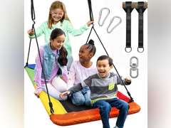 (Similar model)Odoland Giant 60" Platform Tree Swing for Kids and Adults - 700 Lbs Large Swingset with Steel Frame, Hanging Straps and Swivel - Big Backyard Outdoor Swings Set for Yard 70