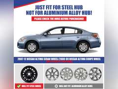 16 Inch Hubcaps Set of 4 Silver Chrome Wheel Rims Cover R16 for Nissan Altima 2007-2012 & for Nissan Altima Coupe 08-09, ABS & PC Material Wheel Covers Bolt On Fit for Steel Wheels Auto Accessories 56