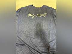 MNLYBABY Boy Mom Shirts for Women Oversized Mama T-Shirt Mom Life Gift for Mama Letter Print Causal Crew Neck Tops size L 10