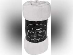 Solid Fleece Blanket Plush Throw 50" x 60" - Gray 13