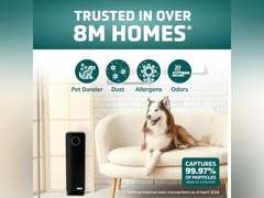 GermGuardian 5-In-1 HEPA Air Purifier for Home, Pet Air Purifier with HEPA Air Filter & UV-C Light, AC4300BPTCA, 743 Sq. Ft., 22' Tower, Black 100