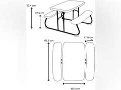 LIFETIME 280094 Kid's Picnic Table, Size 1, Almond 65