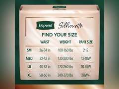 Depend Silhouette Incontinence & Postpartum Underwear for Women - Maximum Absorbency - M - Black - 56ct 53