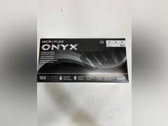 Ansell MICROFLEX Onyx N64 Disposable Nitrile Exam Gloves for Automotive, Metal Fabrication - Med, Black (Box of 100) 17