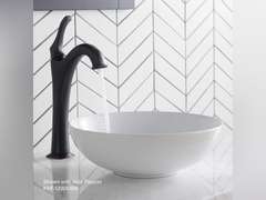 Kraus KCV-204 GWH Ceramic Above Counter Round Bathroom Sink, 13 x 13 x 4.38 Inches, White 294