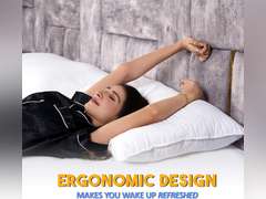 Cooling Bed Pillows for Sleeping - Queen Size Down Alternative Hotel Quality Pillows 2 Pack - Soft & Supportive for Side, Back & Stomach Sleepers 20