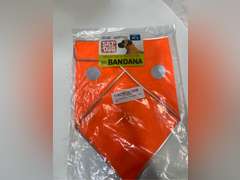 SPOT THE DOG! Reflective Bandana Bib Safety Apparel for All Dogs - Easy Fastening Closure, High Visibility Fluorescent Orange M-L 20