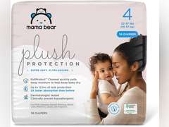Amazon Brand - Mama Bear Plush Protection Diapers - Size 4, 36 Count, Hypoallergenic Premium Disposable Baby Diapers, White and Cloud Dreams 14