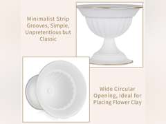 Sziqiqi White Flower Arrangements Pot Vase for Wedding Centerpieces Tables - 10 Pcs Small Metal Flower Planter Urn Vase Pot for Weddings Party Birthday Ceremony 95