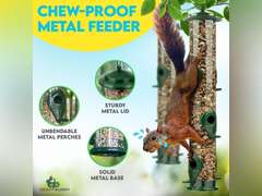 Bird Feeders for Outdoors (Metal, 2 Pack) Hanging Wild Bird Feeder Tubes with 6 Ports, Chew-Proof & Rust-Proof Heavy Duty Design, 16 Inches 27
