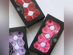 Eternal Life Flower Material Gift Box Immortal Rose Flower Dried Rose Artificial Preserved Flowers Head Roses, 8 pcs 16