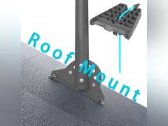 16 Inches Starlink Gen3 Roof Mount Kit with Starlink V3 Pipe Adapter Pole Mount Starlink Accessories Adjustable Waterproof Stable Resistant Bad Weather 57
