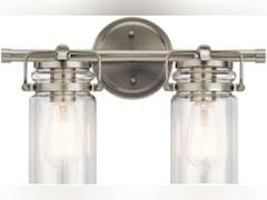 Kichler 45688NI Brinley Vanity, 2-Light 150 Total Watts, Brushed Nickel 207