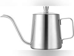 GWHOLE Small Pour Over Gooseneck Coffee Kettle Long Narrow Drip Spout Coffee Tea Pot for Stove Top - Silver, 350ML/12 Oz 13