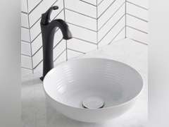 Kraus KCV-204 GWH Ceramic Above Counter Round Bathroom Sink, 13 x 13 x 4.38 Inches, White 294