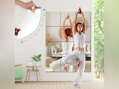 SLDIYWOW Wall Mirror Full Length, 4Pcs Full Body Mirror for Bedroom, Safety Unbreakable Mirror Great for Baby Kids Toddler, Full Body Mirror Tiles for Bedroom, Home Gym, Living Room 19