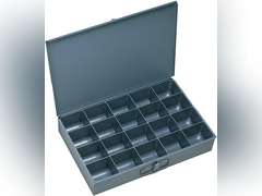 Durham 111-95-IND Gray Cold Rolled Steel Individual Large Scoop Box, 18 Width x 3 Height x 12 Depth, 20 Compartment by Durham 71
