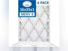 TRION Air Bear 16x25x1 Air Filter MERV 8 (4-Pack), Pleated HVAC Air Filters Replacement (Actual Size: 15.50 x 24.50 x 0.75 Inches) 30