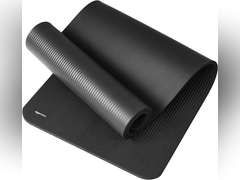 Amazon Basics 1/2 Inch Extra Thick Exercise Yoga Mat with Carrying Strap, Cushioned Support, for Fitness and Gym Workouts 22