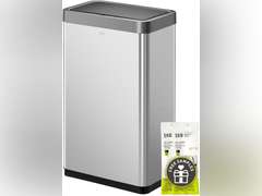 EKO Mirage X 80 Liter / 21.1 Gallons Motion Sensor Trash Can, Automatic Large Kitchen Trash Can Touchless, Stainless Steel 110