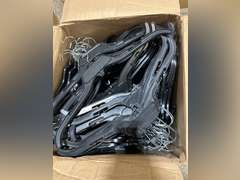NAHANCO 484B Plastic Top Hangers, Lightweight, 17", Black (Pack of 200) 73