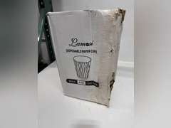 Lamosi 8 oz Disposable Coffee Cups - 120 Pack, Insulated Corrugated Paper Cups, Kraft Ripple Wall Cups for Hot Beverage or Cold Drinks (Black) packing damage 26