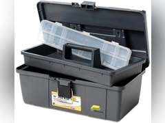 Plano 16 Inch Grab-N-Go Storage Box with Tray - Grey 28