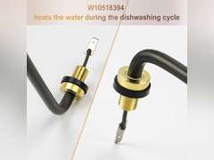 W10518394 W10441445 Dishwasher Heating Element for Whirlpool Kenmore Maytag Replaces W10134009 AP5690151 PS8260087 WDT730PAHZ0 WDF520PADM7 WDF520PADM3 WDF520PADM5 WDT720PADM2 WDT710PAYM3 W10518394VP 36