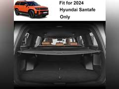 Cargo Cover for All-New 2024 Hyundai Santa Fe Accessories,Compatible with 2024 Hyundai Santa Fe Retractable Trunk Cover Privacy Screen Luggage Security Shield Shade Upgraded Package(Canvas) 60