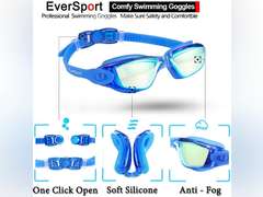 EverSport Kids Swim Goggles, Pack of 2 Swimming Goggles for Children Teens, Anti-Fog Anti-UV Youth Swim Glasses for Age4-16 14