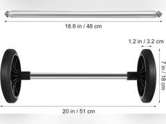 Angoily 1 Garbage bin Wheels Replacement Set Plastic Trash Can Replacement Wheels and Hollow Shaft Rubbish Can Wastebasket Pulley Wheel Accessories 38