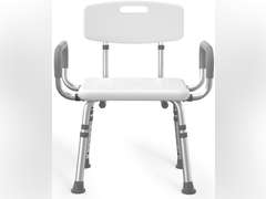 Shower Chair for Inside Shower with Arms and Back, FSA/HSA Eligible 500 lbs Heavy Duty Shower Seat for Bathtub, Height Adjustable Safety Bath Seat for Elderly, Adults, Handicap and Disabled 45