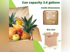 IDL Packaging 12" x 12" x 12" Insulated Shipping Box, 3.6-Gallon Capacity, Pack of 3 - Includes EcoMax Thermal-Paper Liners, Absorb Condensation - For Frozen Food, Meat, or Fish 57