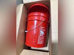 House Naturals 5 Gallon Premium HPDE Plastic Bucket - Made in USA Food Grade Storage Container, BPA Free All Purpose Pail (1, Red) 25